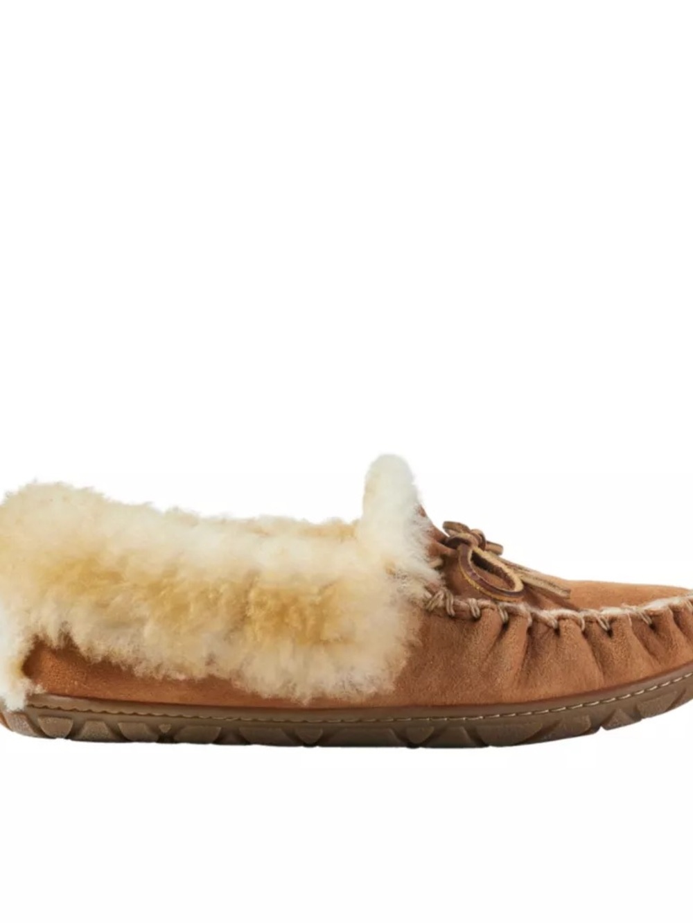 L.L. Bean wicked good Shearling-Lined Moccasin Slippers new